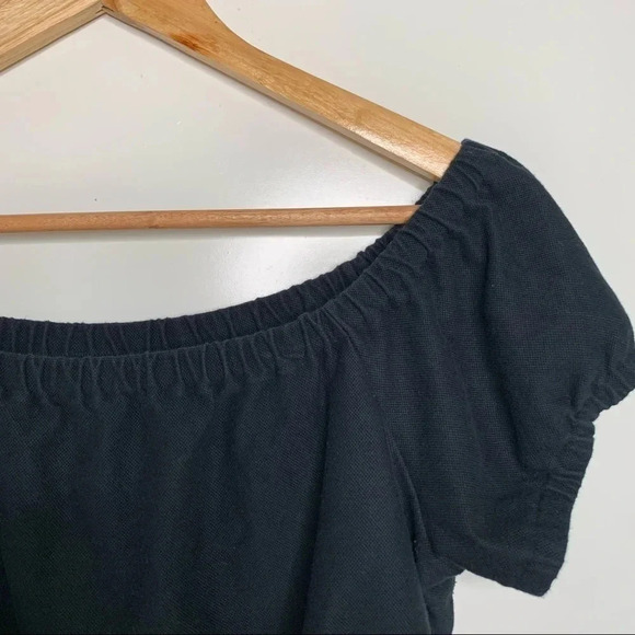 Madewell Black Melody Off-The-Shoulder Top Size Large - Picture 8 of 9